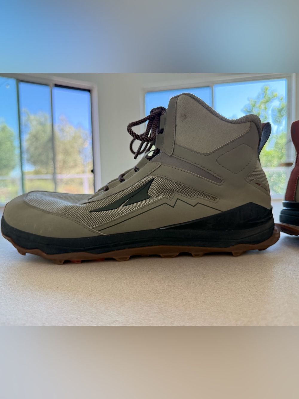 Altra— Men's Lone Peak Hiking Boots - Olive Green — Size 14 - Picture 13 of 15